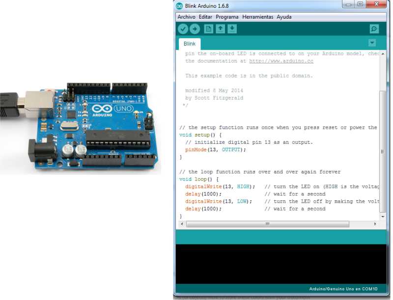 Primer programa en Arduino - Blink.