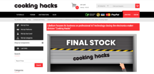Cierre de Cooking Hacks