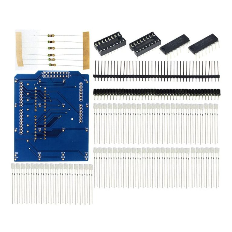 Shield Cubo Led Azul 4x4x4 Kit para Arduino - Imagen 4