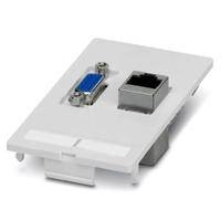 PLACA FRONTAL DE DATOS PHOENIX CONTACT - 1XRJ45, 8 POLOS METAL, CAT5E 1 X D-SUB 9- SI -FP-R1A-D1A 1 PLACA FRONTAL DE DATOS PHOENIX CONTACT - 1XRJ45, 8 POLOS METAL, CAT5E 1 X D-SUB 9- SI -FP-R1A-D1A