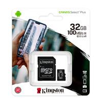 MEMORIA KINGSTON MICRO SD CANVAS SELECT PLUS 32GB UHS-I CLASE 10 C/ADAPTADOR 1 MEMORIA KINGSTON MICRO SD CANVAS SELECT PLUS 32GB UHS-I CLASE 10 C/ADAPTADOR