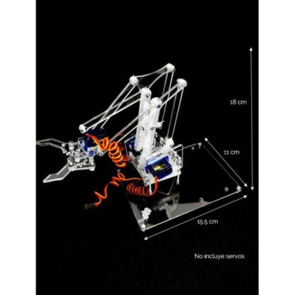 Dimensiones de chasis-para-brazo-robotico-en-acrilico