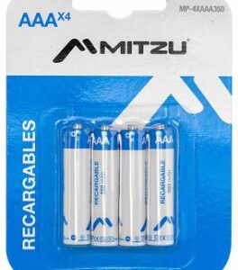 Kit de 4 baterias AAA pzas Recargables Mitzu