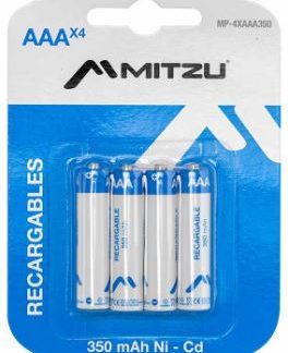 Kit de 4 baterias AAA pzas Recargables Mitzu