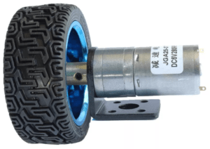 MOTOR CODIFICADOR JGB37-520 CON LLANTA 6V 90RPM AB8